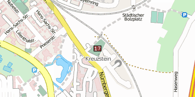 Stadtplan Jüdischer Friedhof  Bayreuth