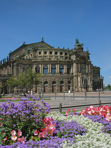 Foto Semperoper mit Blumen - Dresden