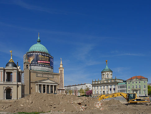 Foto Baustelle und Rathaus