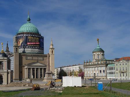 Foto Baustelle und Rathaus - Potsdam