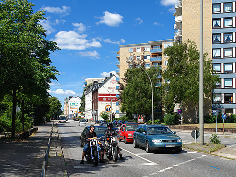 Straßen und Häuser von Altona Foto 