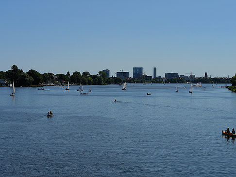 Foto Außenalster Panorama in Richtung Innenstadt