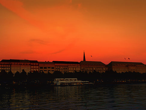 Binnenalster am Abend Foto 