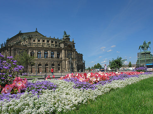 Fotos Semperoper mit Blumen